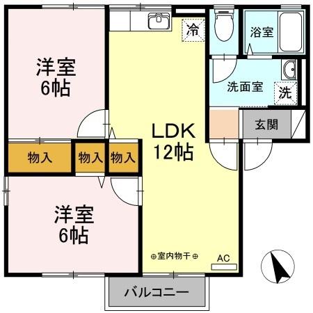 サンフレッシュＳ.Ｉ　Ｂ（101） 間取り図画像
