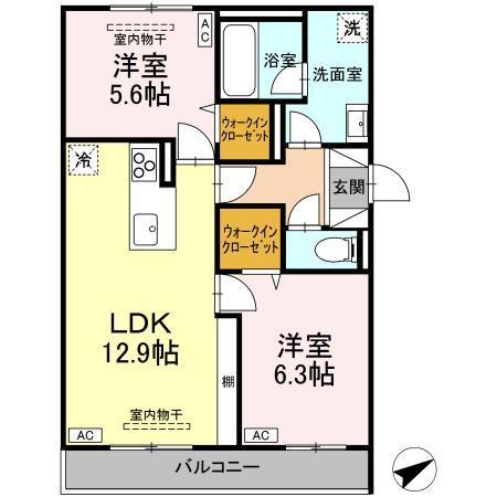 TORISIA大慈寺町　A（203） 間取り図画像