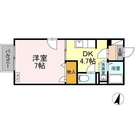 サンパティーク（B102） 間取り図画像