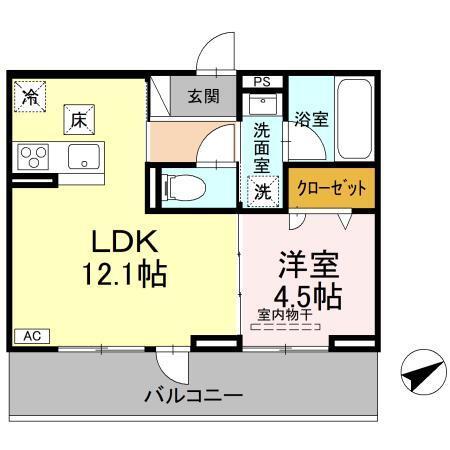 Casa Molti（102） 間取り図画像