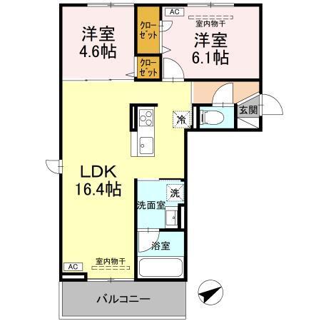 Casa Molti（203） 間取り図画像