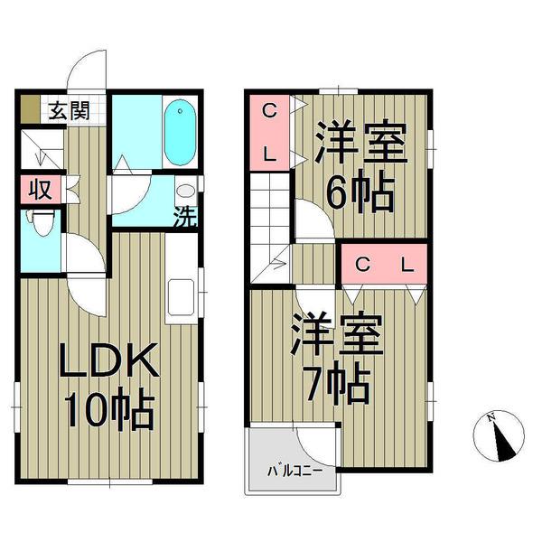 梅澤戸建Ａ（1） 間取り図画像