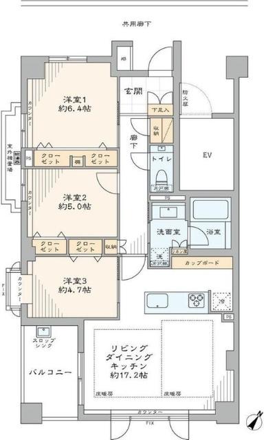 ロネスタ戸越公園 間取り図画像