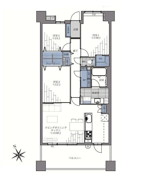 ライオンズヒルズ上池台 間取り図画像