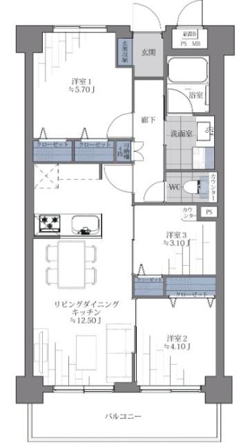 東急ドエルアルス久が原 間取り図画像