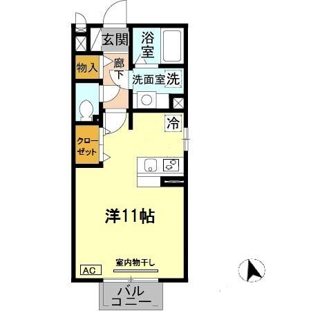 メゾンエスポワール（201） 間取り図画像