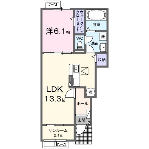 ベル・エクラ　Ⅱ（102） 間取り図画像