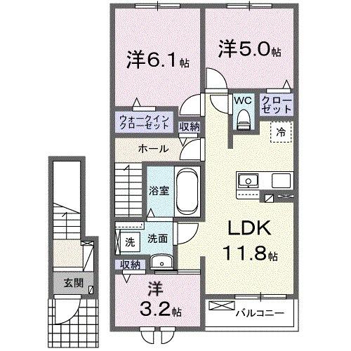 ベル・エクラ　Ⅰ（203） 間取り図画像