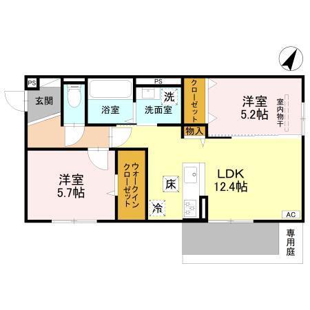 Valle Alta（103） 間取り図画像