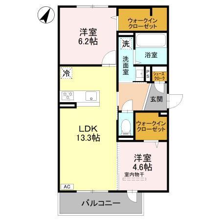 Valle Alta（201） 間取り図画像
