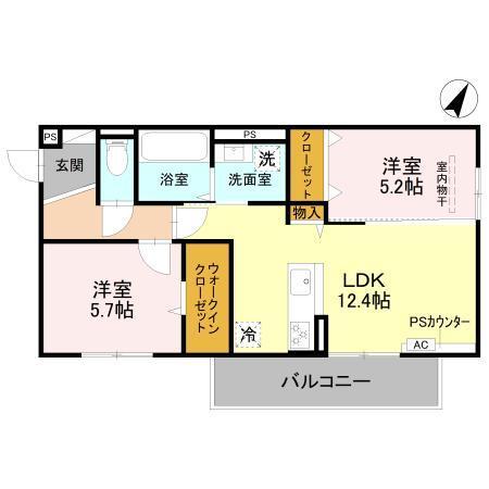 Valle Alta（303） 間取り図画像