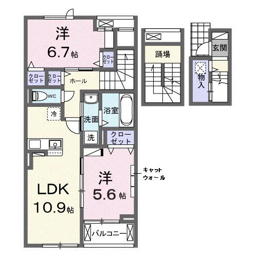 ラヴィアンローズ（302） 間取り図画像