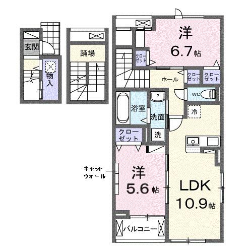 ラヴィアンローズ（301） 間取り図画像