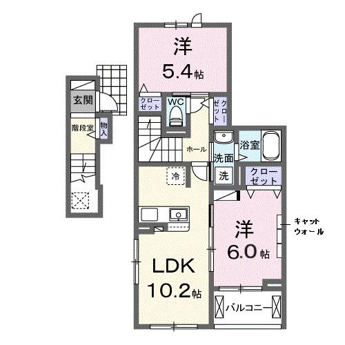 ラヴィアンローズ（203） 間取り図画像