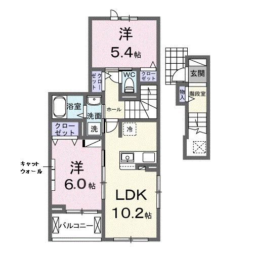 ラヴィアンローズ（201） 間取り図画像