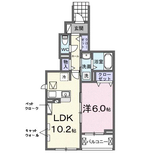 ラヴィアンローズ（103） 間取り図画像
