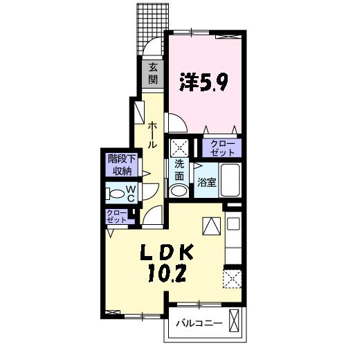 トレスオハス上津台（102） 間取り図画像