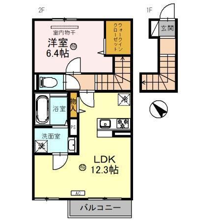 メルヴェーユ相生（202） 間取り図画像