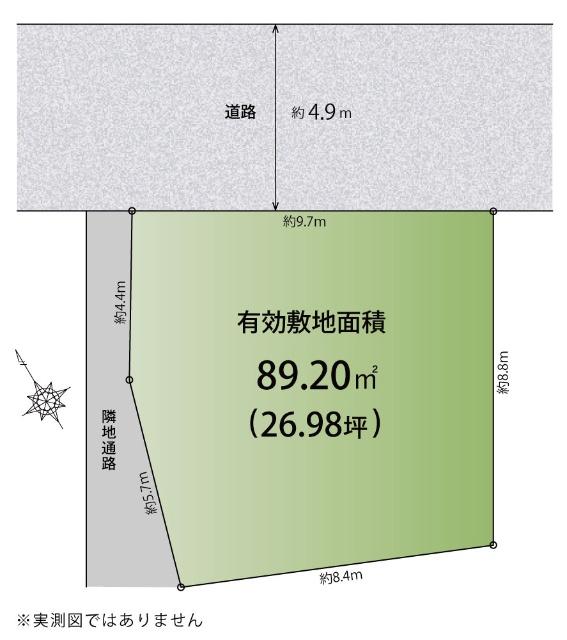中央町売地＿閑静でスッキリとした街区・学芸大学駅と祐天寺駅両 区画図