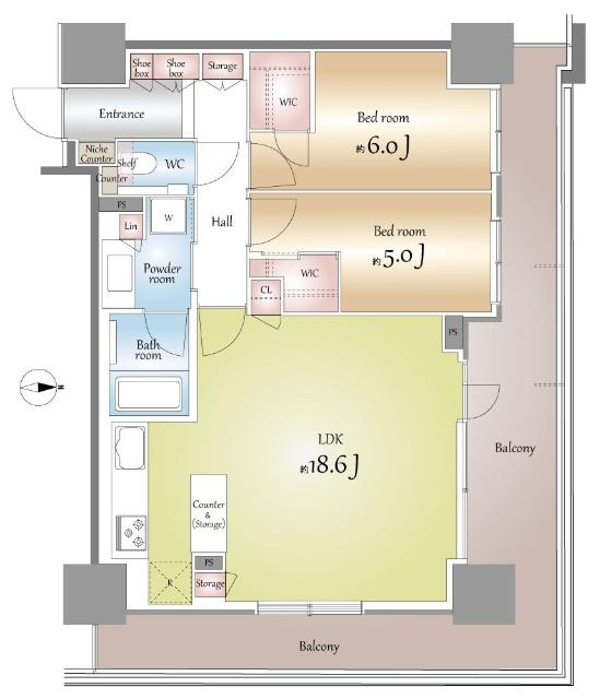 品川イーストシティタワー 間取り図画像