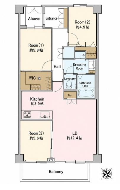 ハイクレスト白金台 間取り図画像