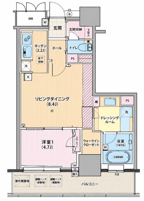 品川タワーフェイス 間取り図画像