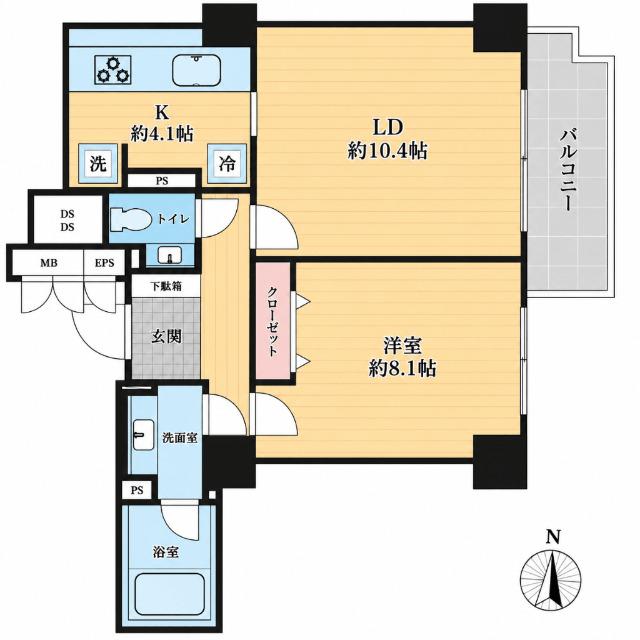 広尾ガーデンヒルズ　J棟 間取り図画像
