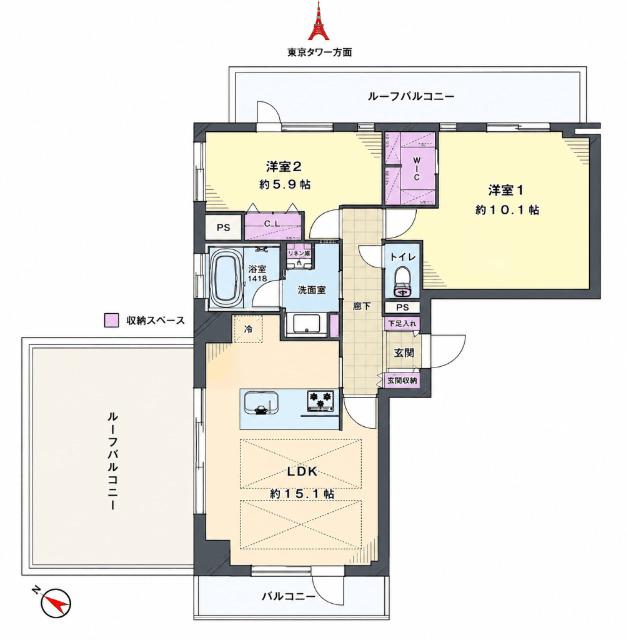 スタイルハウス南麻布 間取り図画像