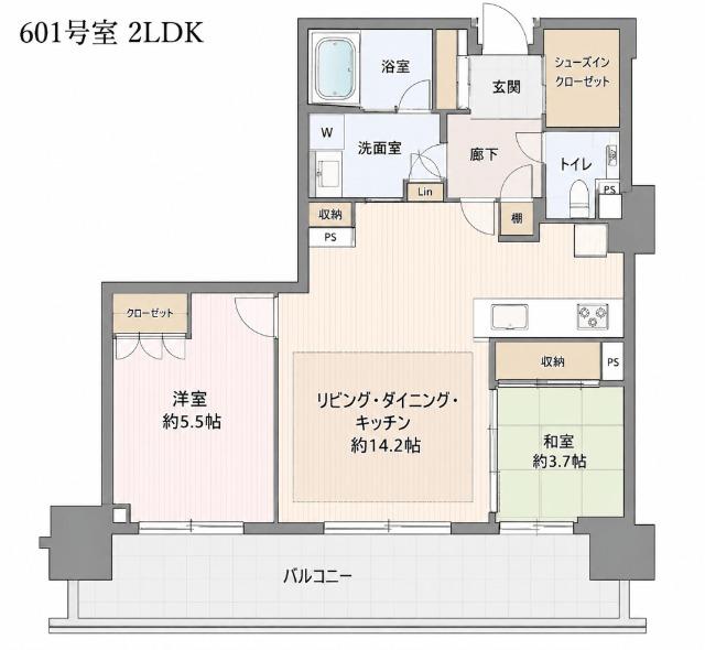 プライムパークスシナガワシーサイドザ・タワー 間取り図画像