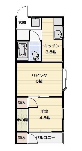 コーポいずみ(小名浜岡小名)（101） 間取り図画像