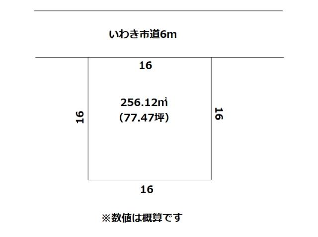 いわき市洋向台売地 区画図