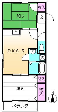 ハイツ花水木（103） 間取り図画像