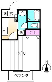 サン・friends朝日（203） 間取り図画像