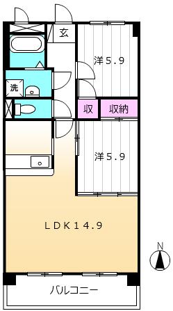 DEAR COURT TOKIDEN（205） 間取り図画像