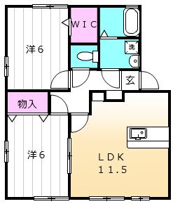 メルベーユ・ボヌールC棟（107） 間取り図画像