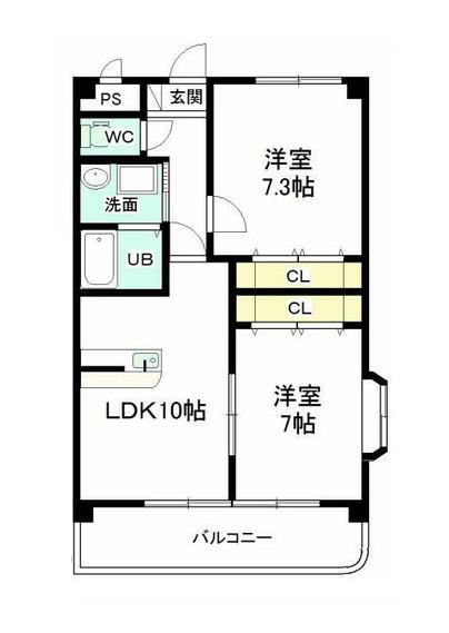 シンフォニー中央（301） 間取り図画像