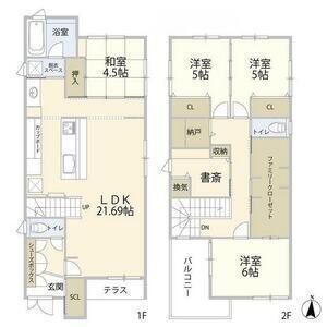 長久手市住宅（1） 間取り図画像