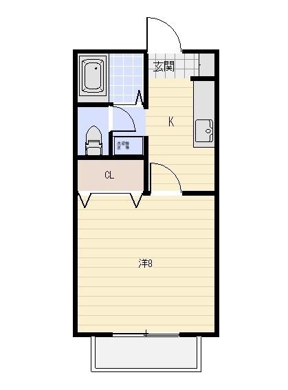 サン・friends池之内（102） 間取り図画像