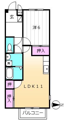Iris（102） 間取り図画像