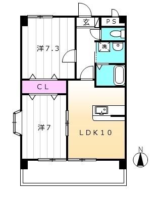 シンフォニー中央（203） 間取り図画像