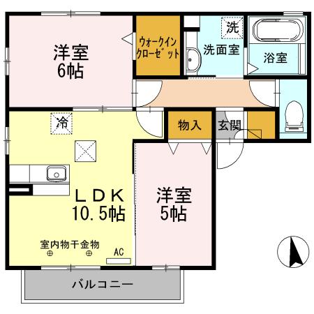 グラン・シャリオ　Ａ（102） 間取り図画像