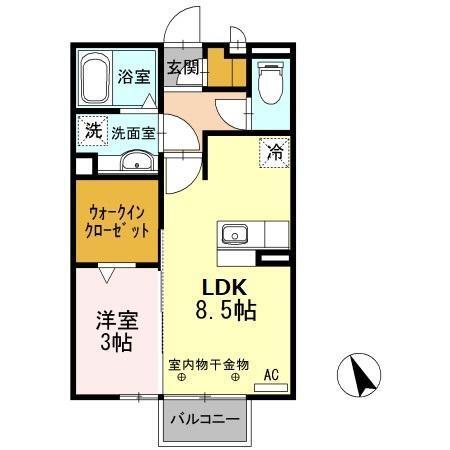 リバーウエスト（202） 間取り図画像