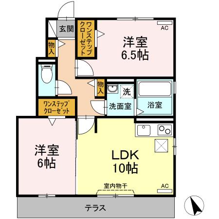 クローバーハウス/ウィルコート　クローバ（101） 間取り図画像