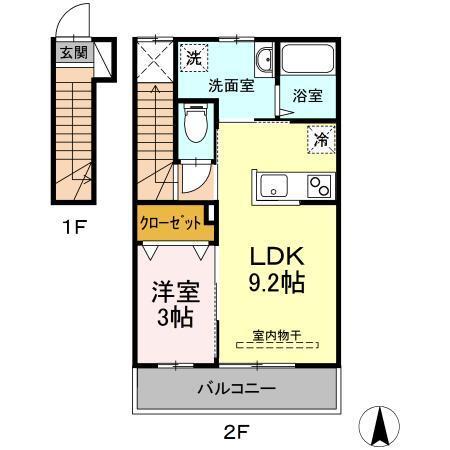 レジデンス花（203） 間取り図画像
