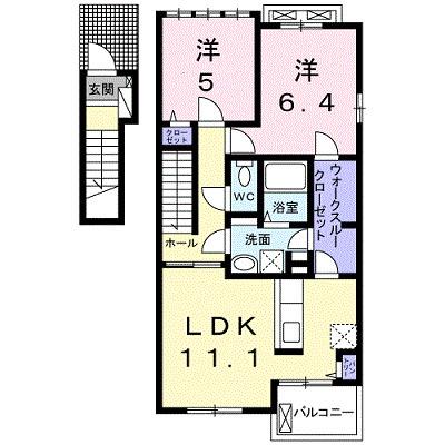 アンブラッセＢ（201） 間取り図画像