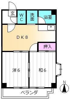 アベニューY.A.N（4A） 間取り図画像