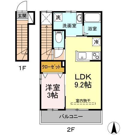 レジデンス花（208） 間取り図画像