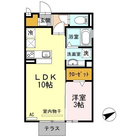 アンベリール堀の内（101） 間取り図画像