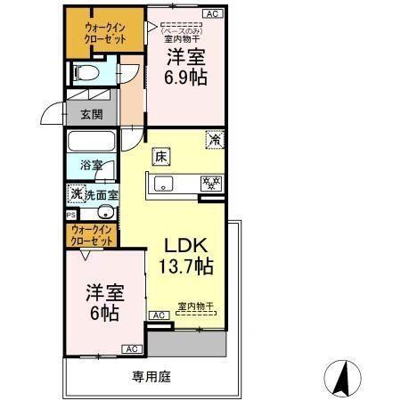 グランディール　レオン（101） 間取り図画像