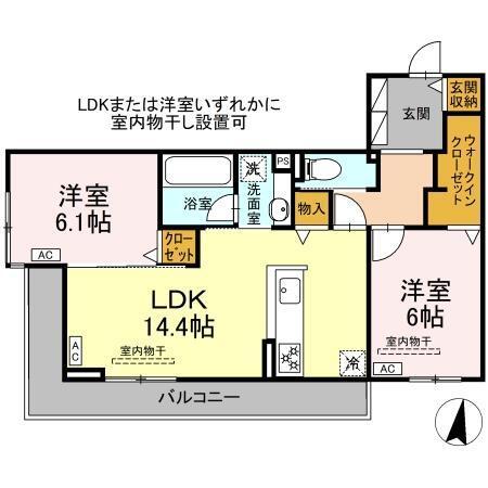 グランディール　レオン（302） 間取り図画像